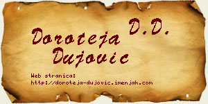 Doroteja Dujović vizit kartica
